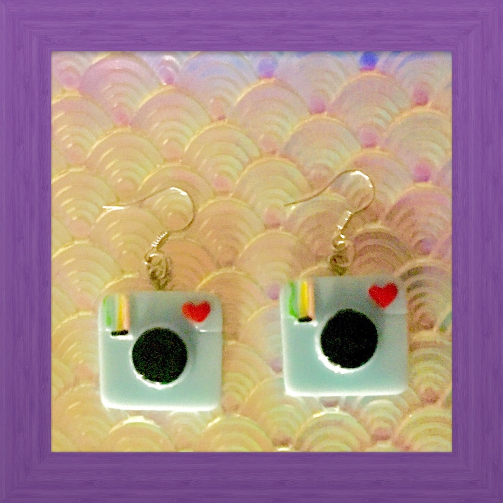Blue “Insta” camera Earrings! 💙